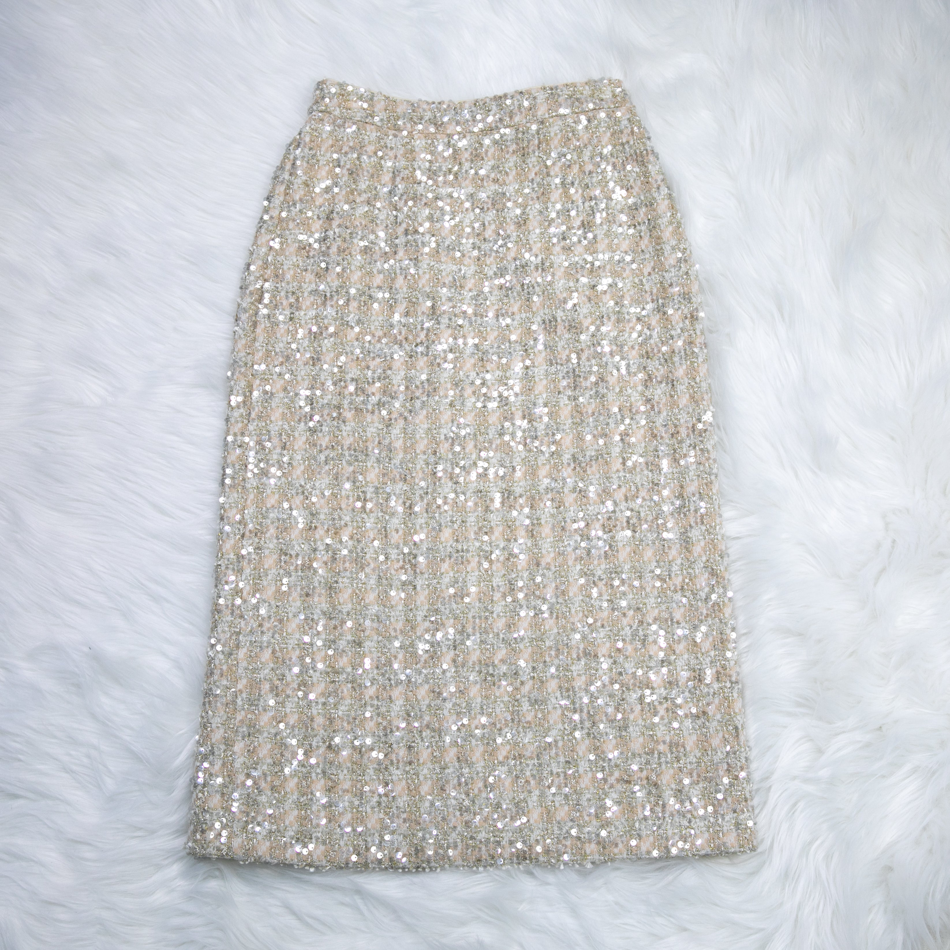 Golden Glitter Tweed Skirt 70228 - Heemalaya
