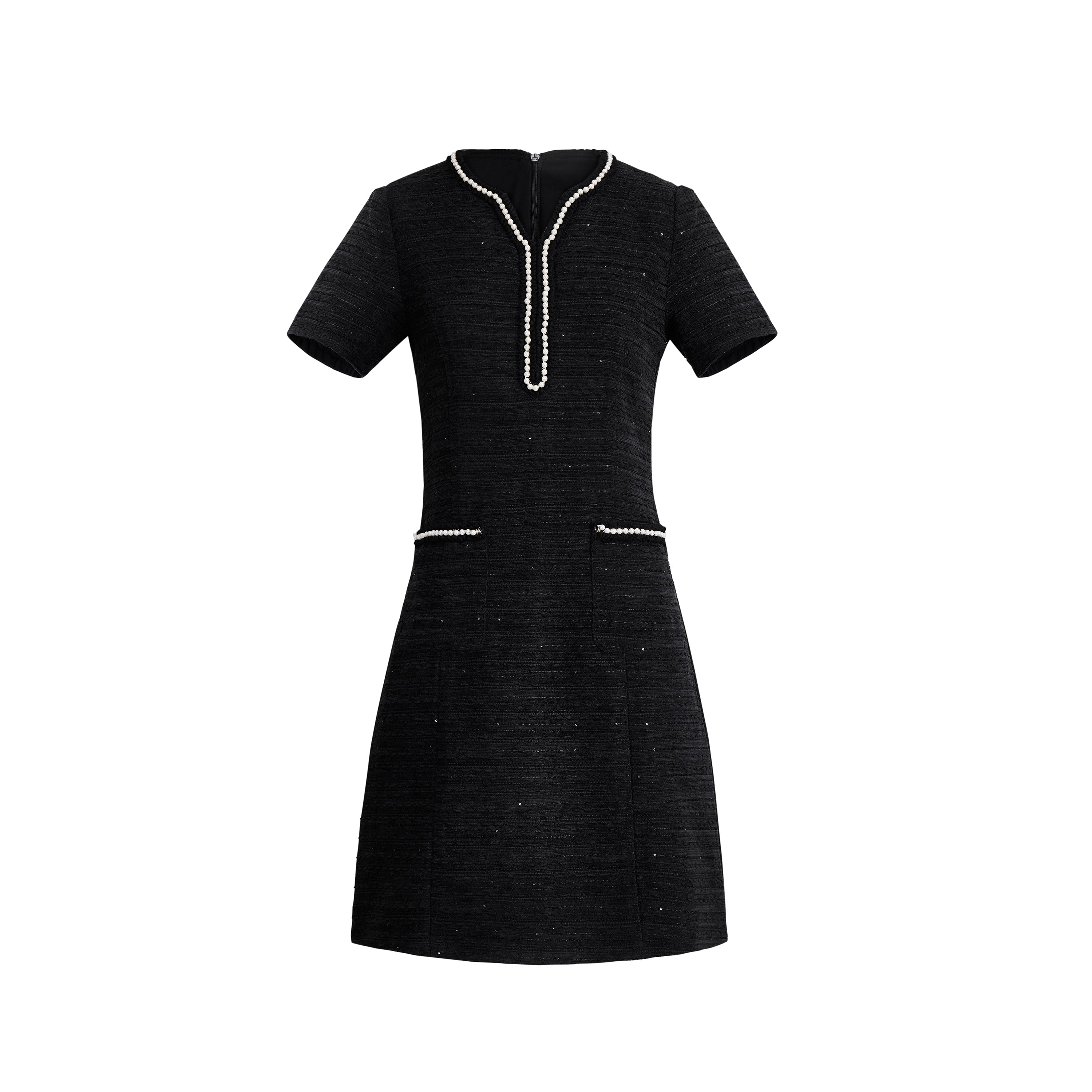 Pearl trims dress - Heemalaya