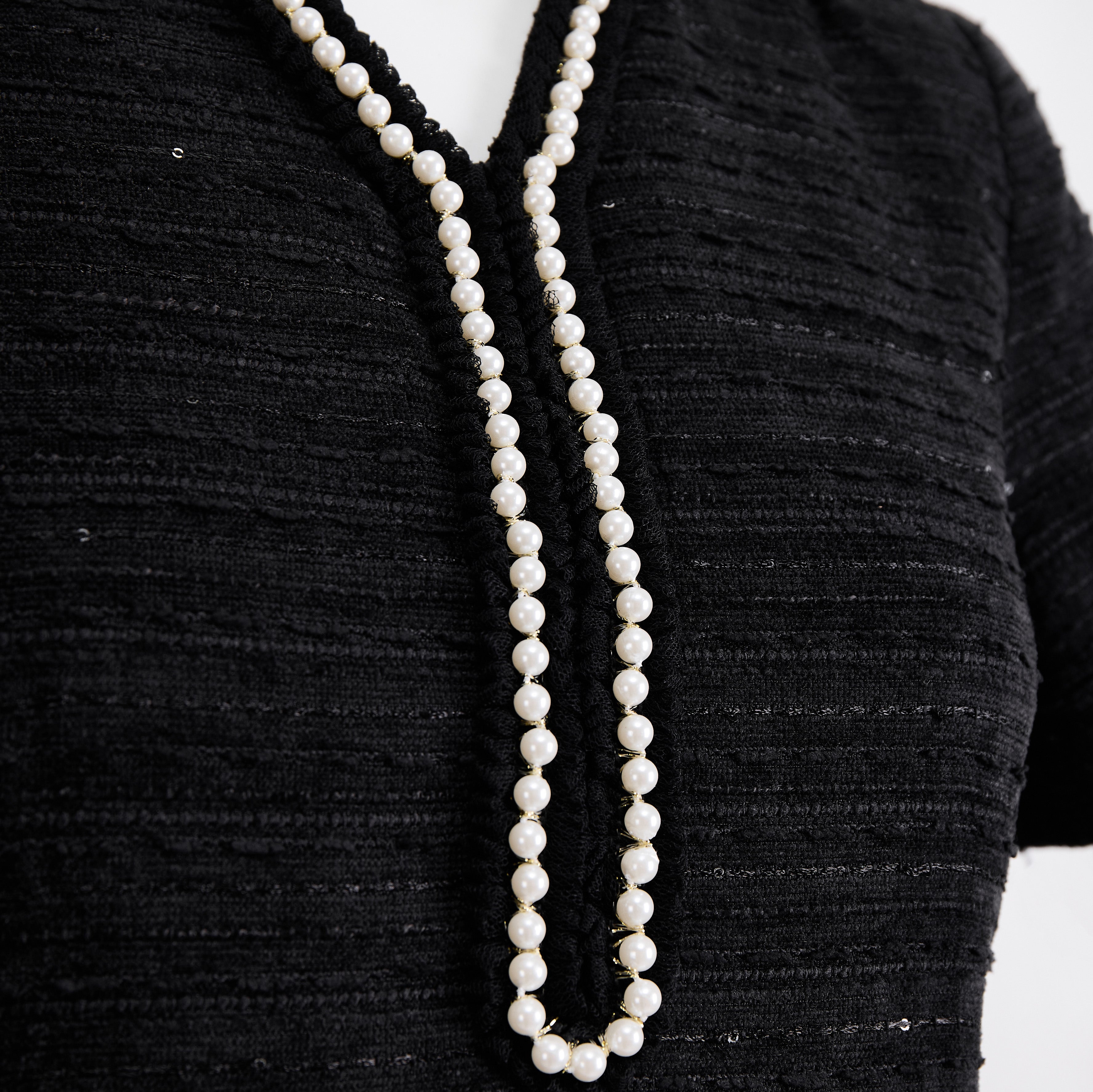 Pearl trims dress - Heemalaya
