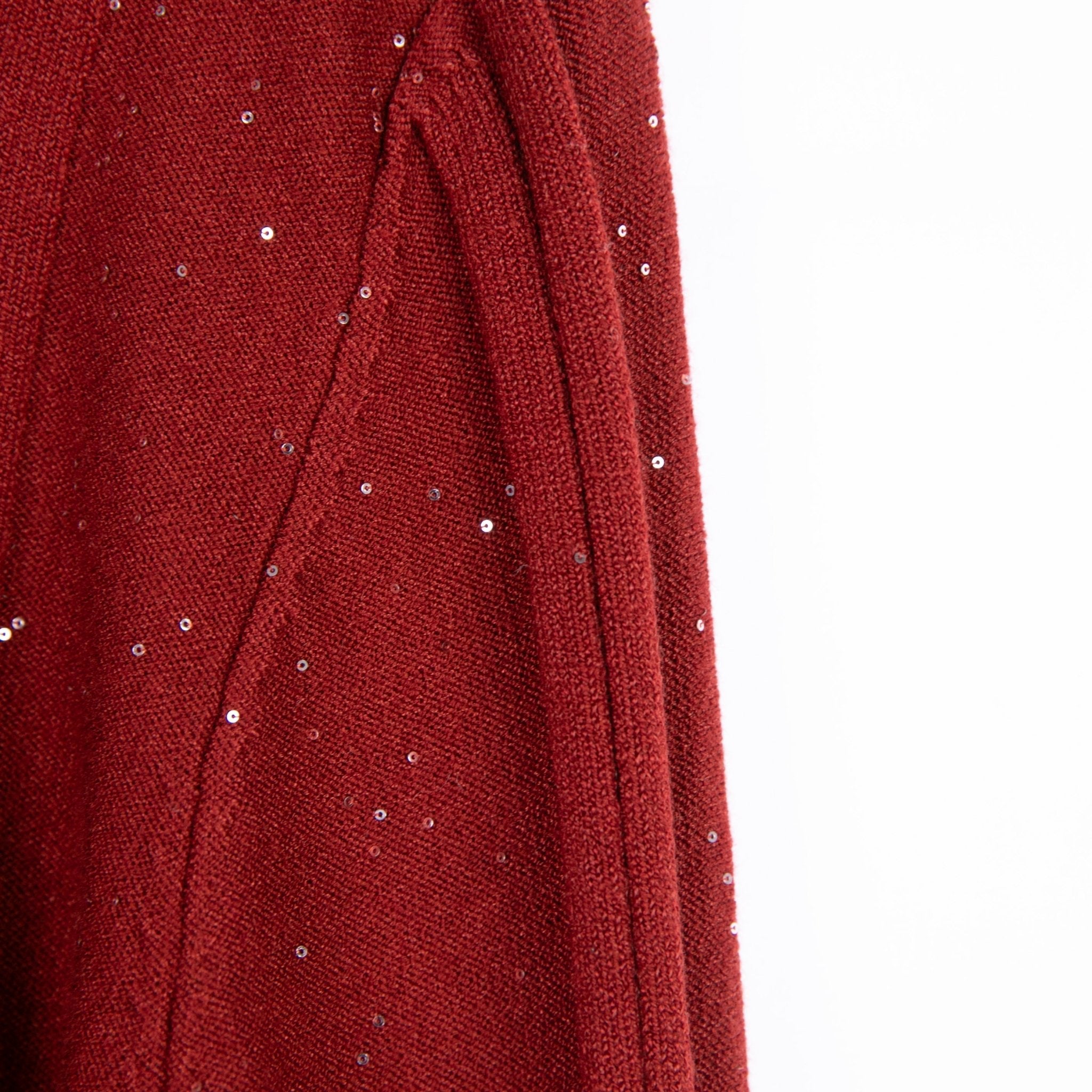 Sequin High Neck Stretchy Sweater 70375 - Heemalaya