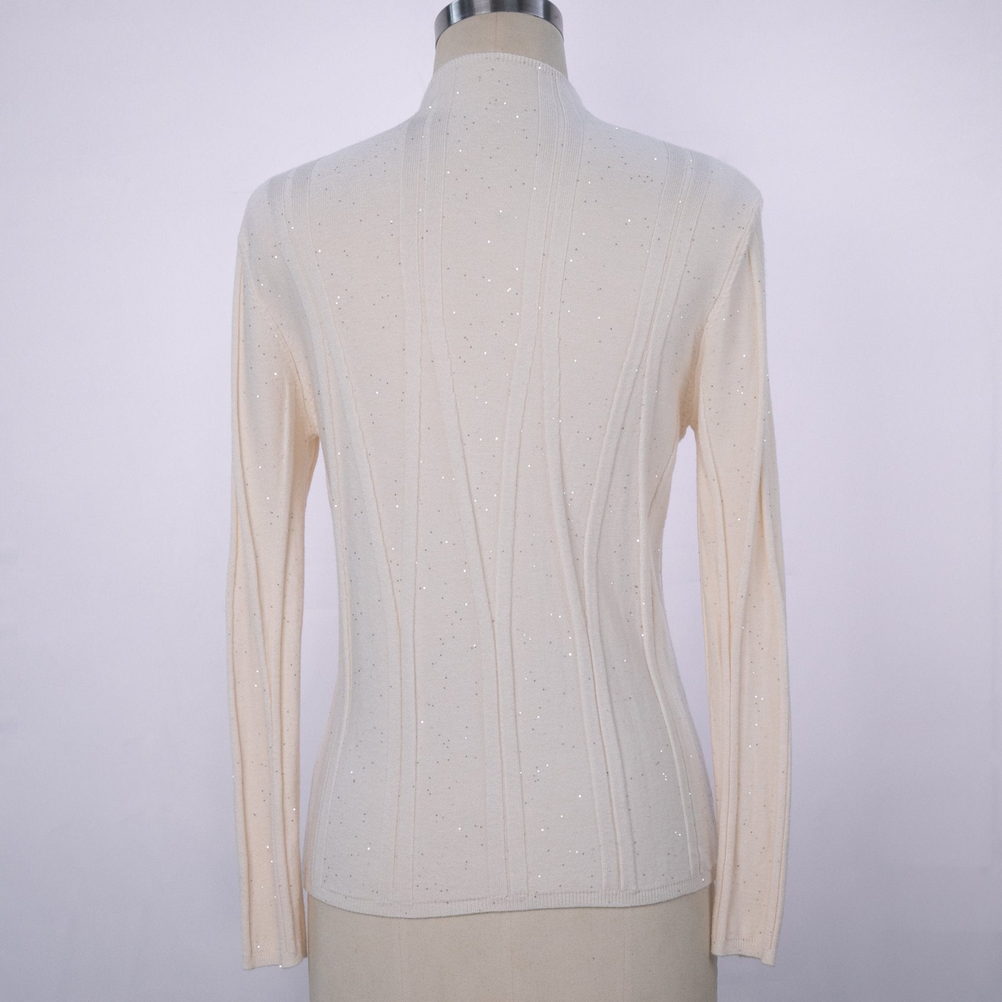 Sequin High Neck Stretchy Sweater 70375 - Heemalaya