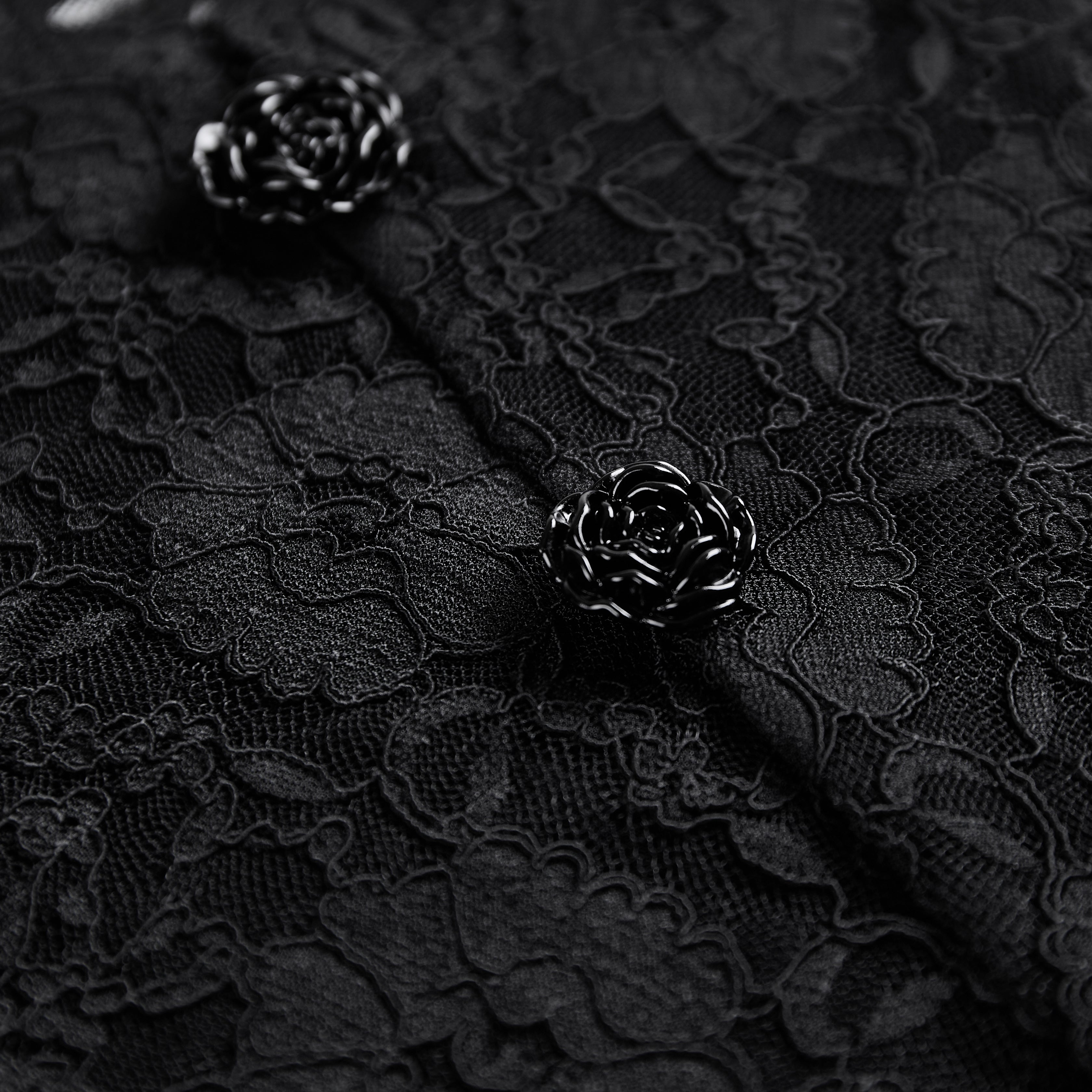 French Elegant Black lace vest 70421 - Heemalaya