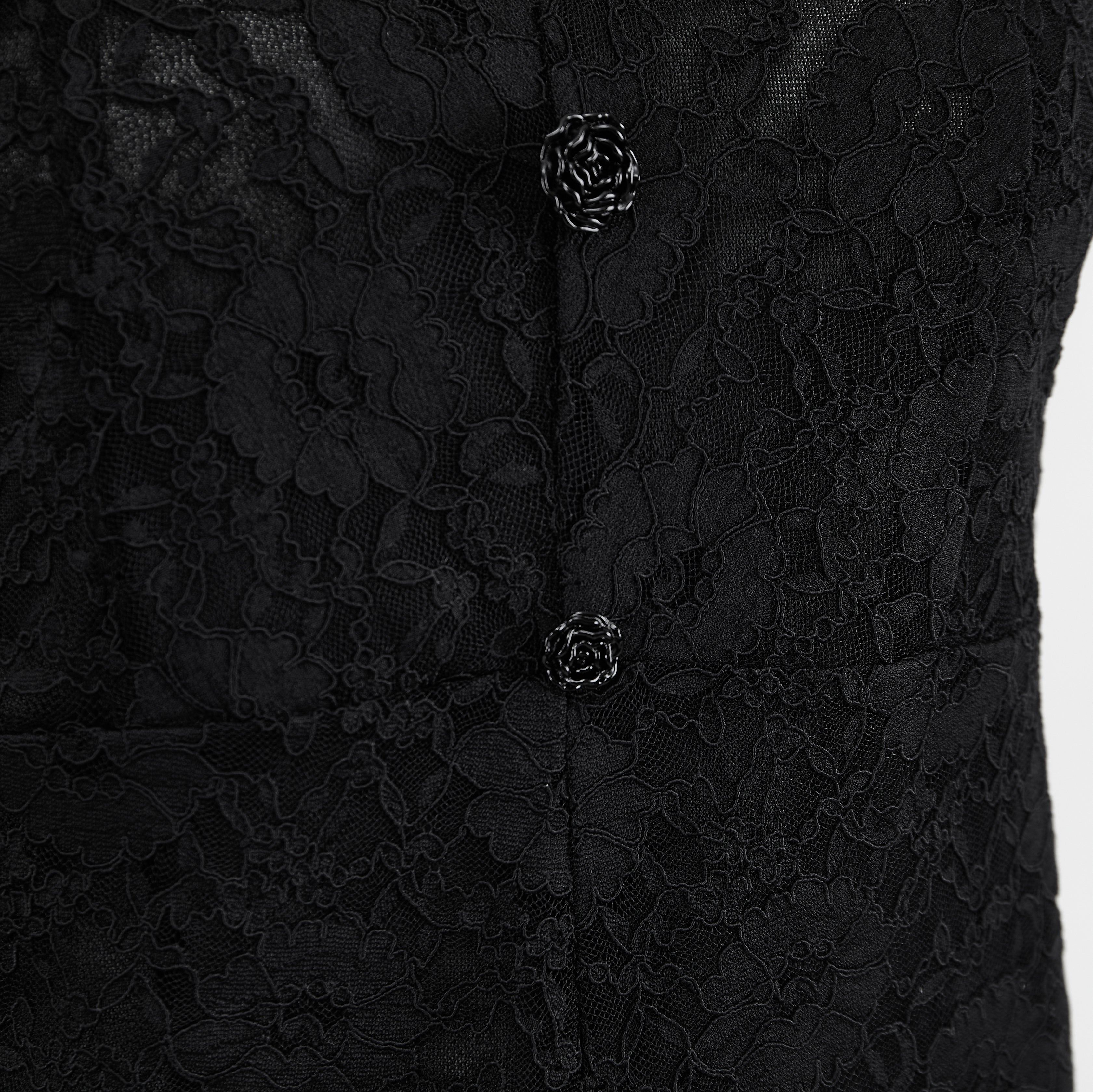 French Elegant Black lace vest 70421 - Heemalaya