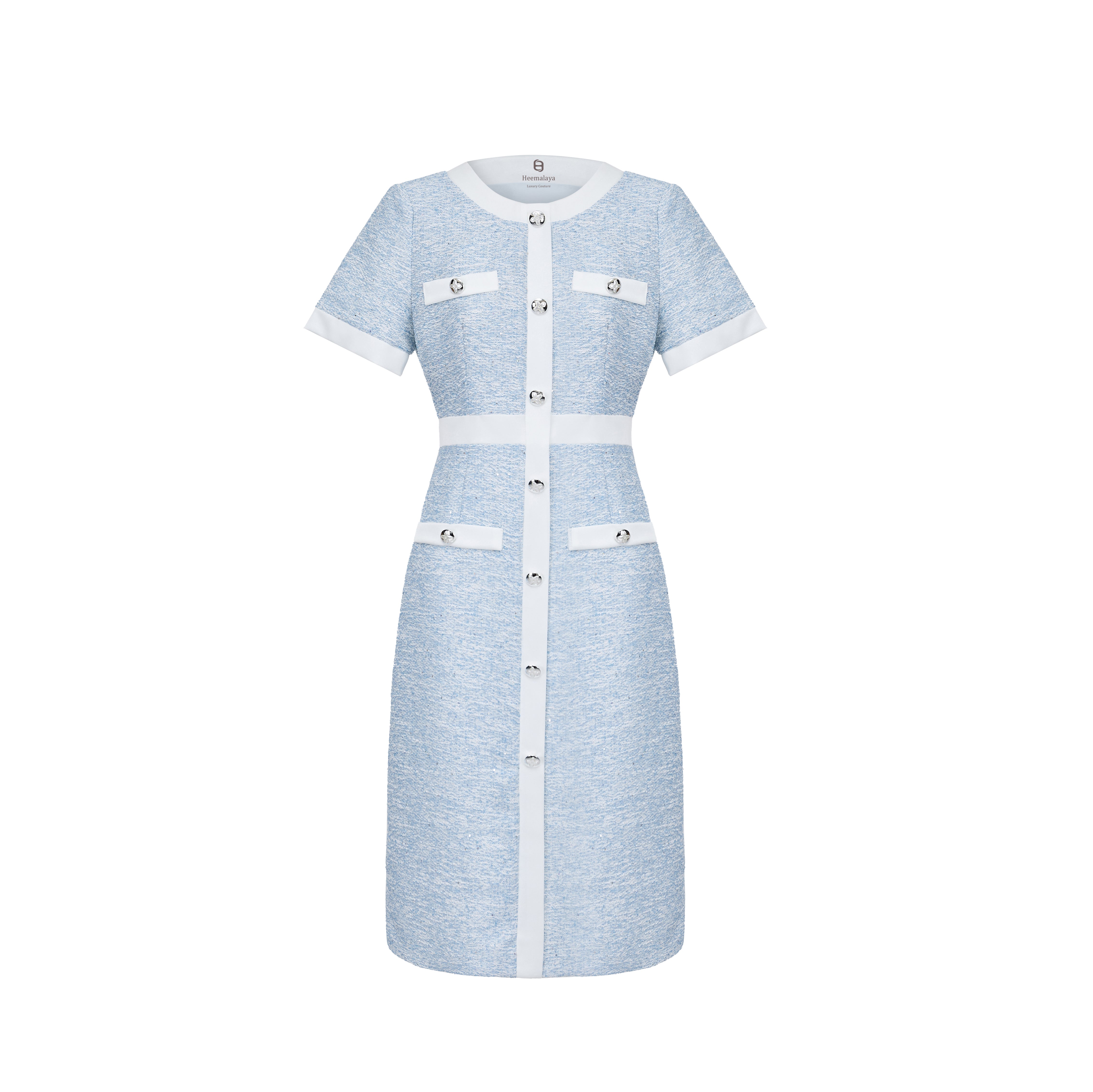 Blue and white dress 70413 - Heemalaya