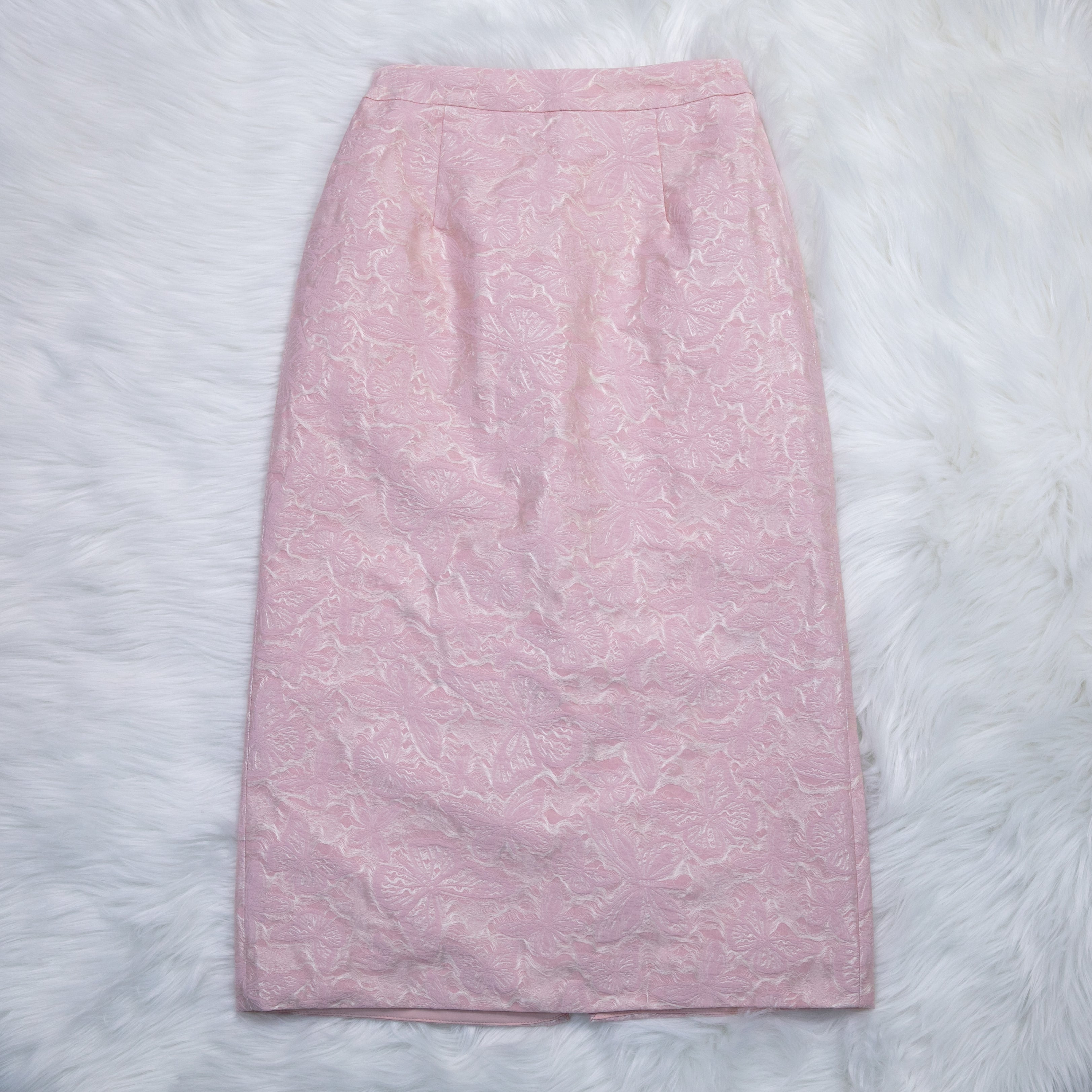 Pink Flower Tweed Skirt 70574 - Heemalaya