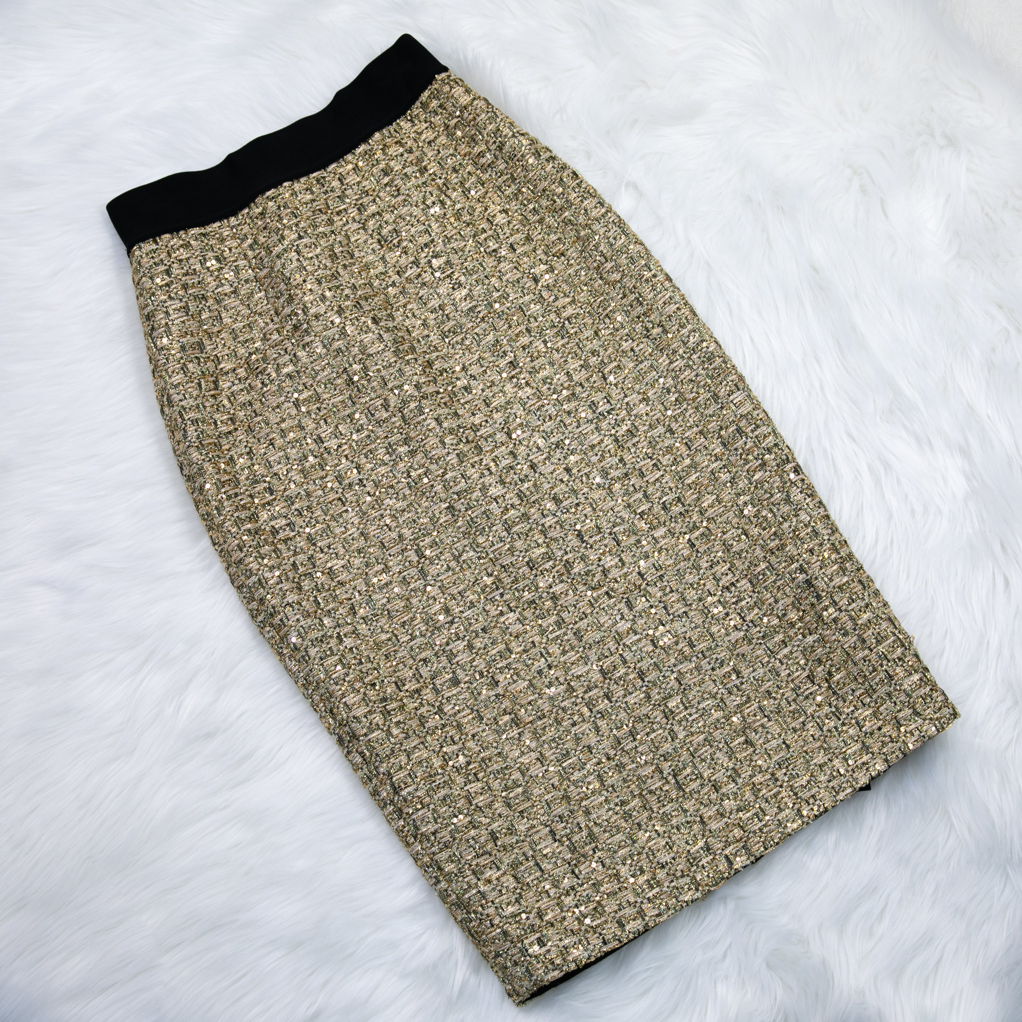 Golden Tweed Skirt 70236 - Heemalaya