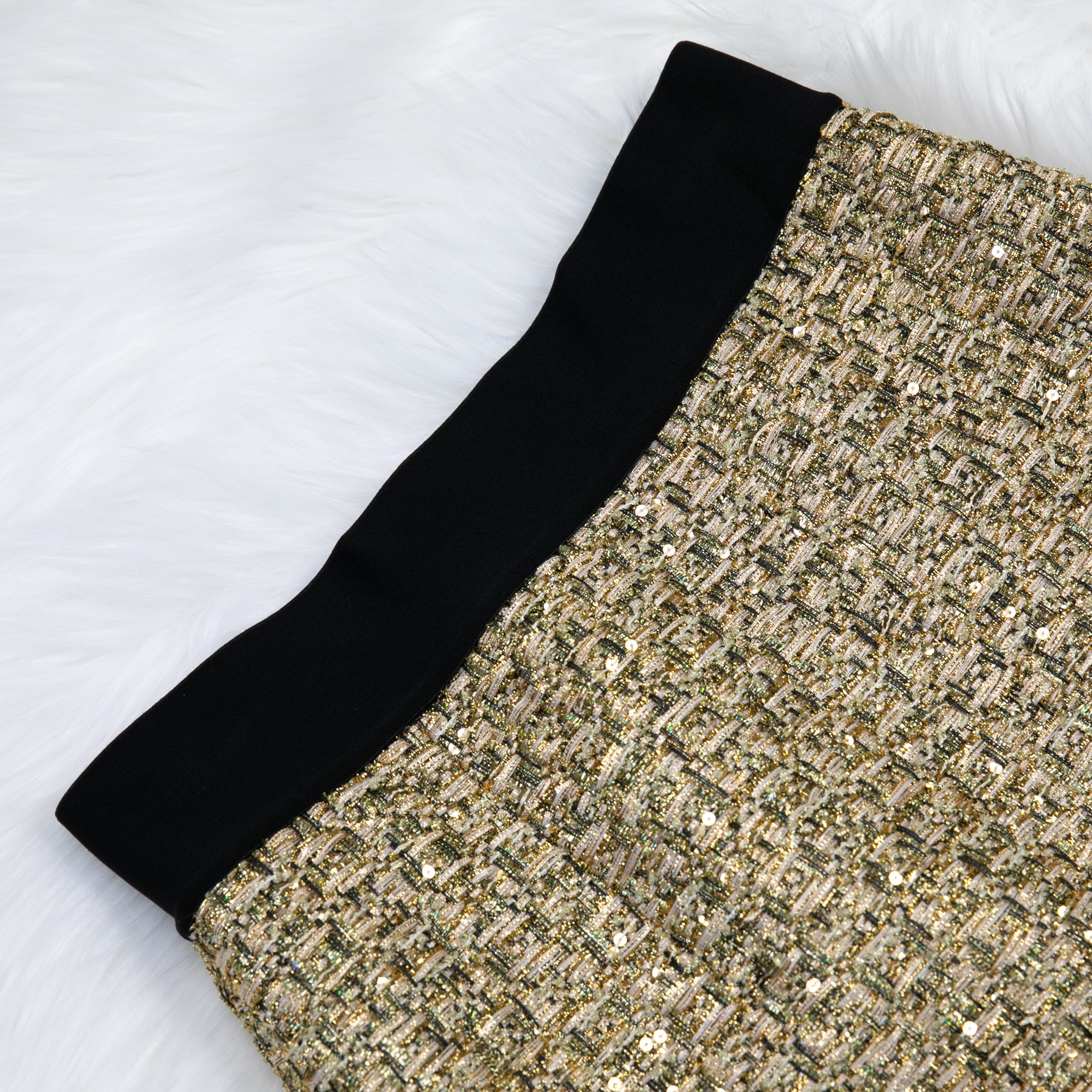 Golden Tweed Skirt 70236 - Heemalaya