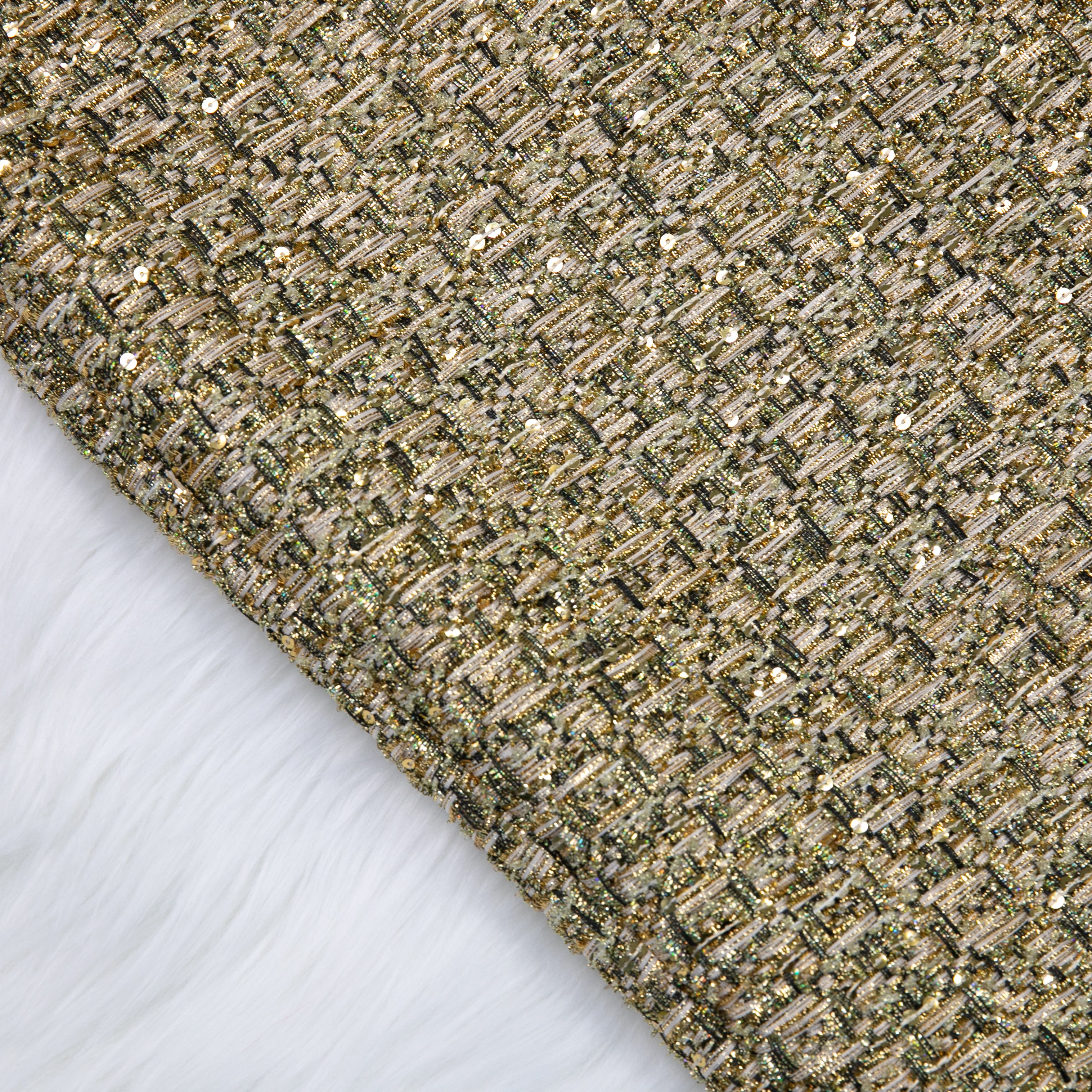 Golden Tweed Skirt 70236 - Heemalaya
