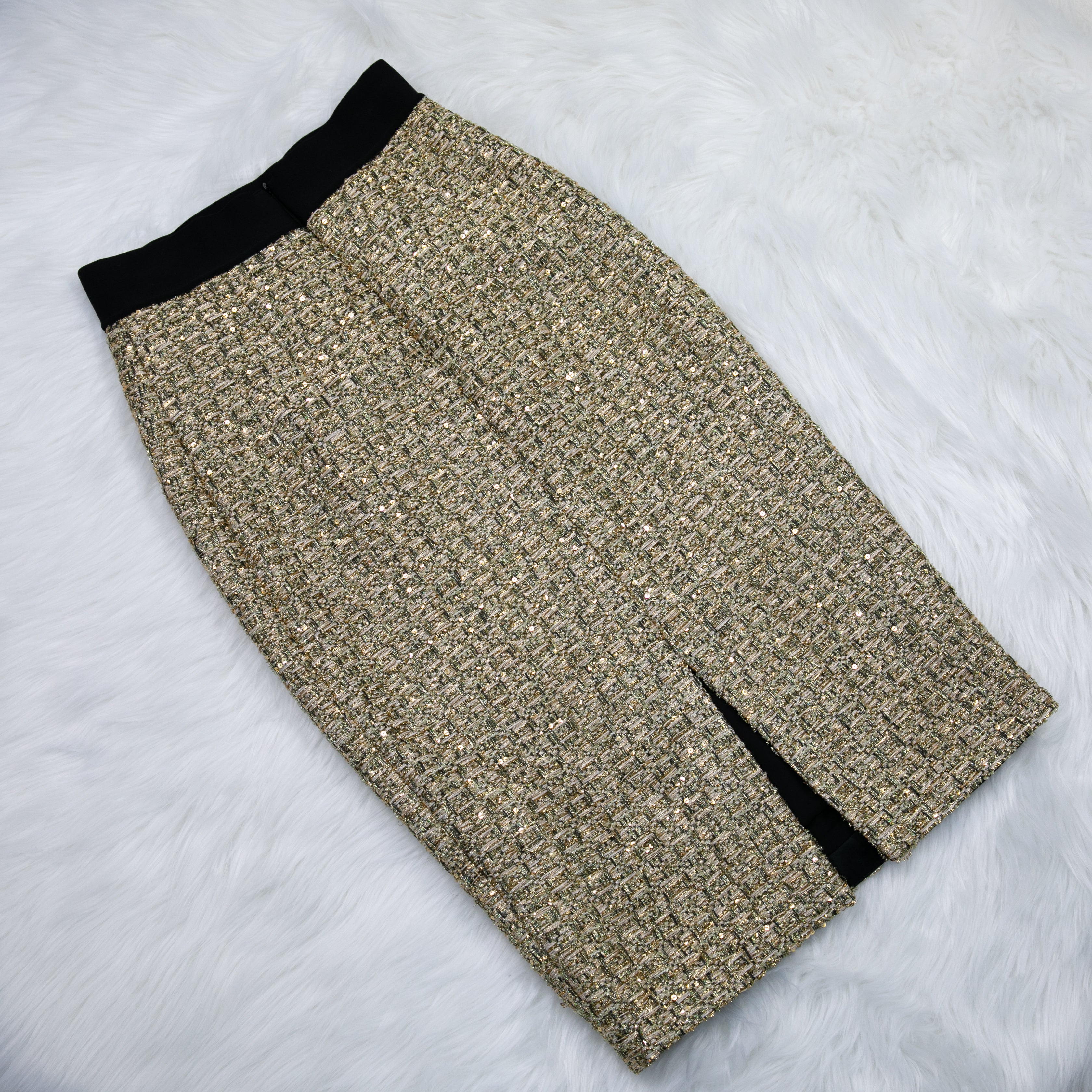 Golden Tweed Skirt 70236 - Heemalaya