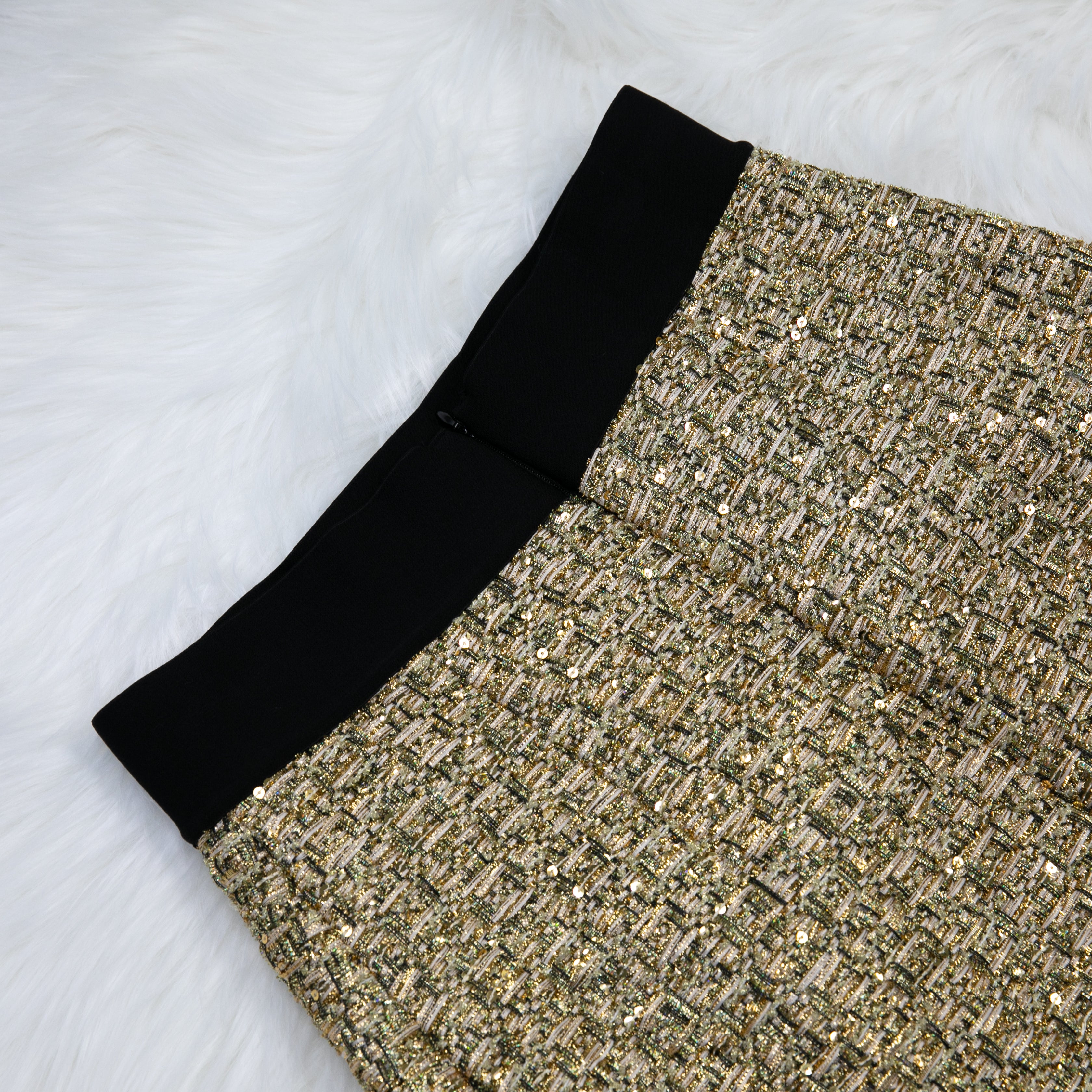 Golden Tweed Skirt 70236 - Heemalaya