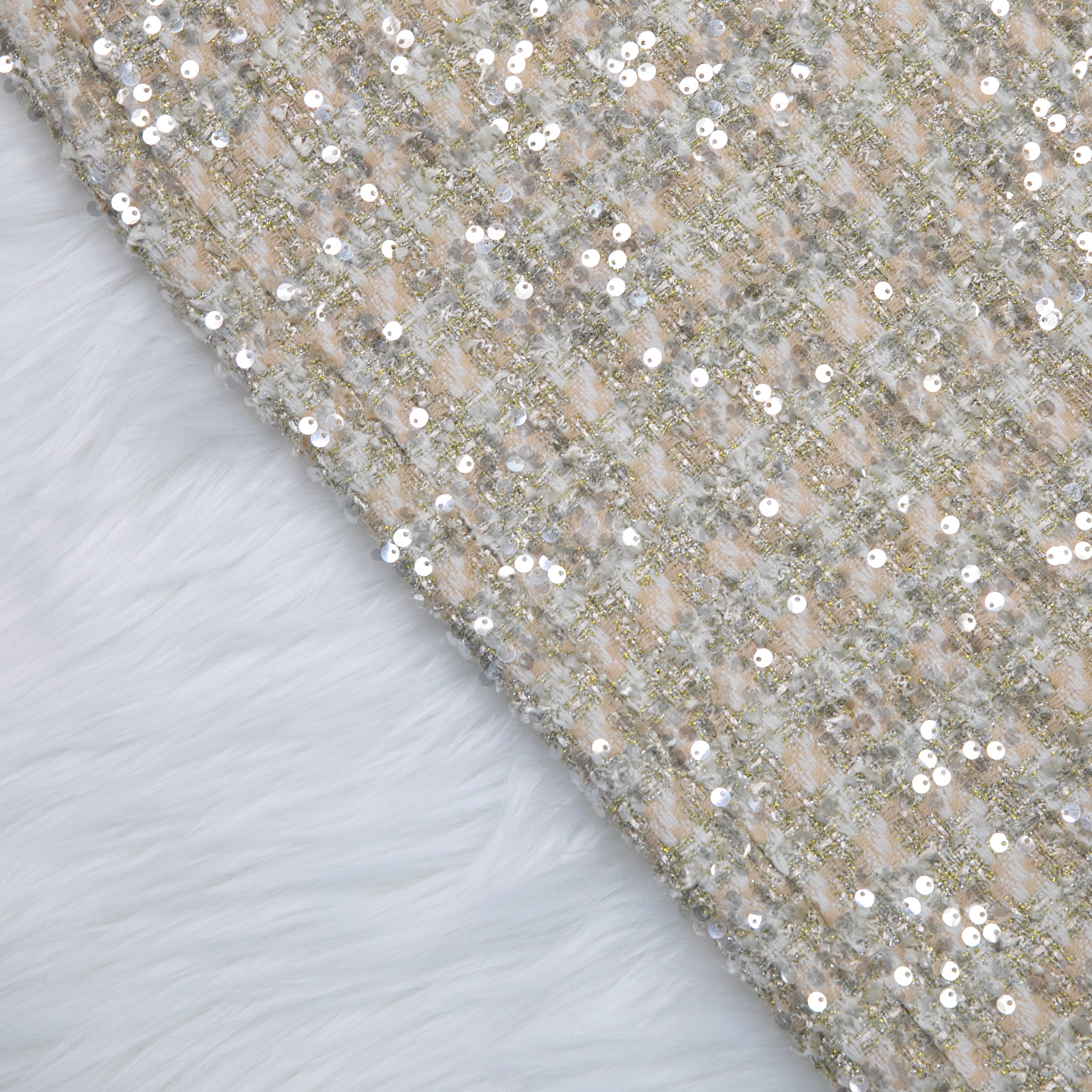 Golden Glitter Tweed Skirt 70228 - Heemalaya