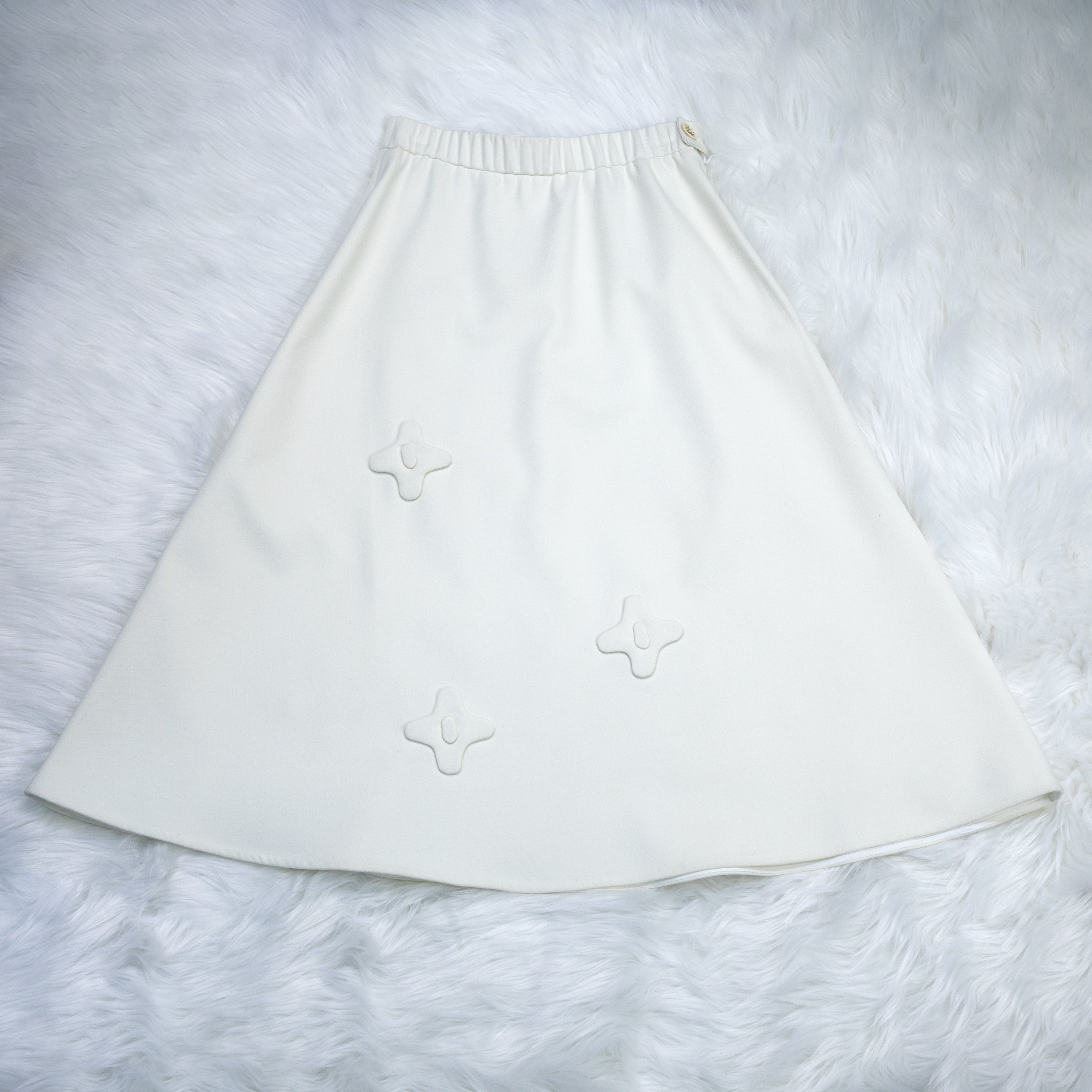 White Flower Tweed Skirt 70136 - Heemalaya