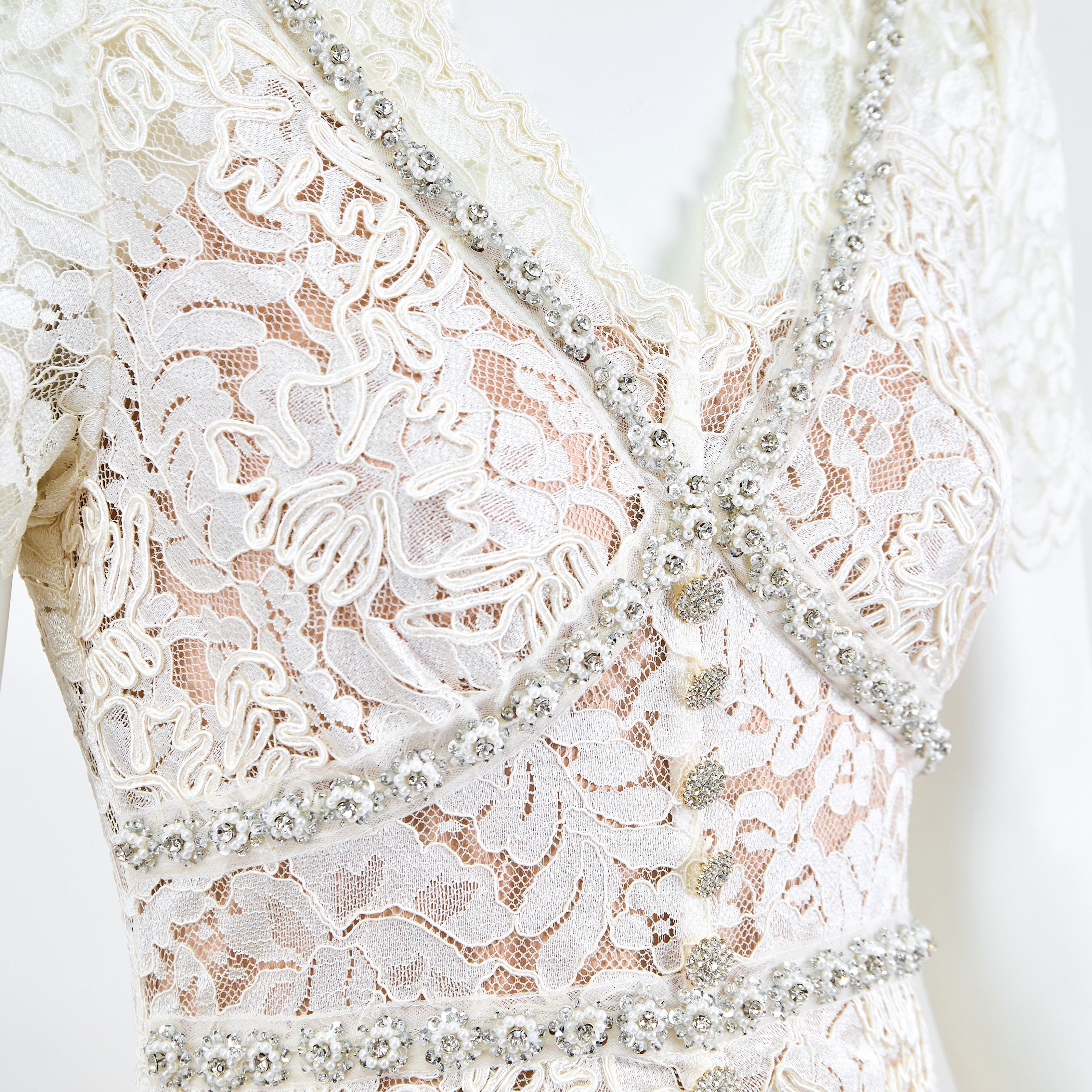 White see through lace dress 70279 - Heemalaya