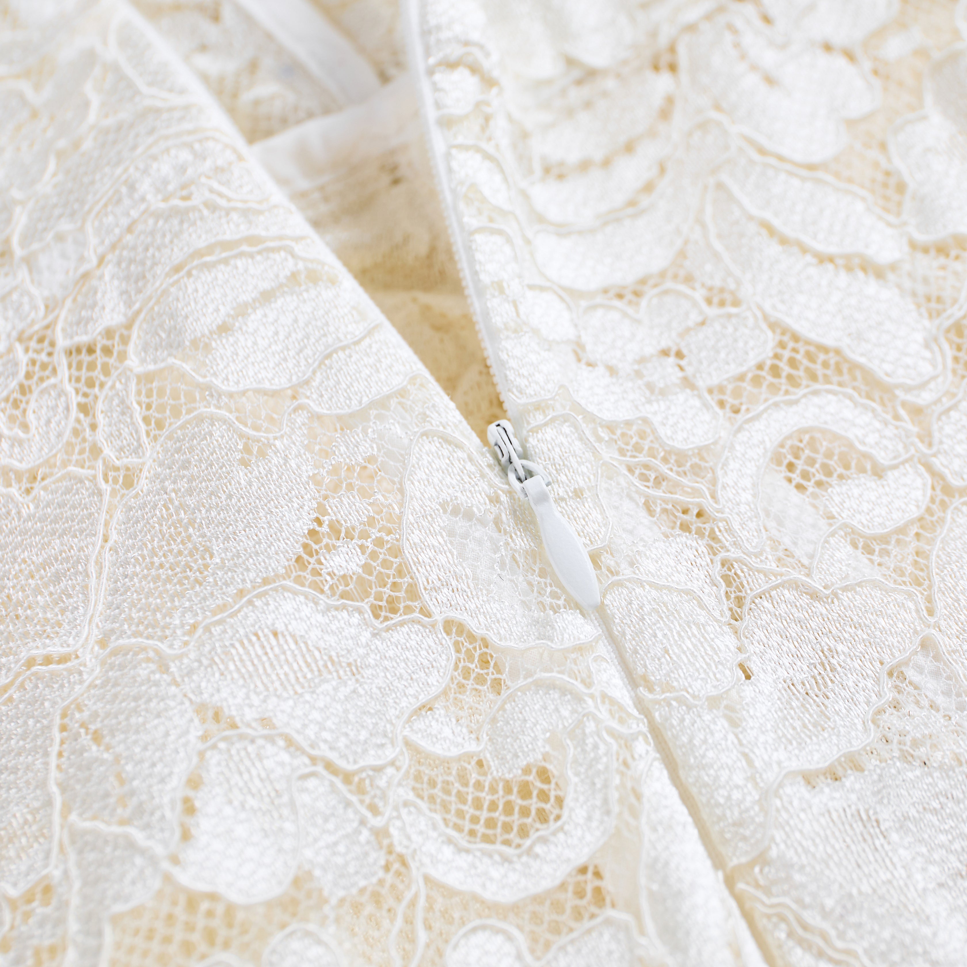 White see through lace dress 70279 - Heemalaya